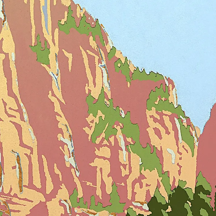 24" x 32" Zion National Park c1938 Vintage Travel Poster Wall Art