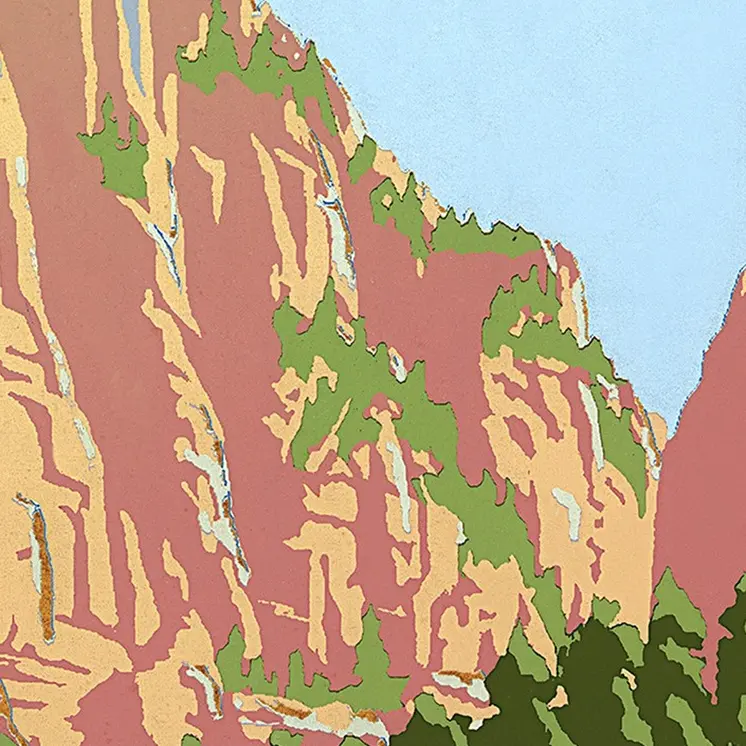20" x 28" Zion National Park c1938 Vintage Travel Poster Wall Art