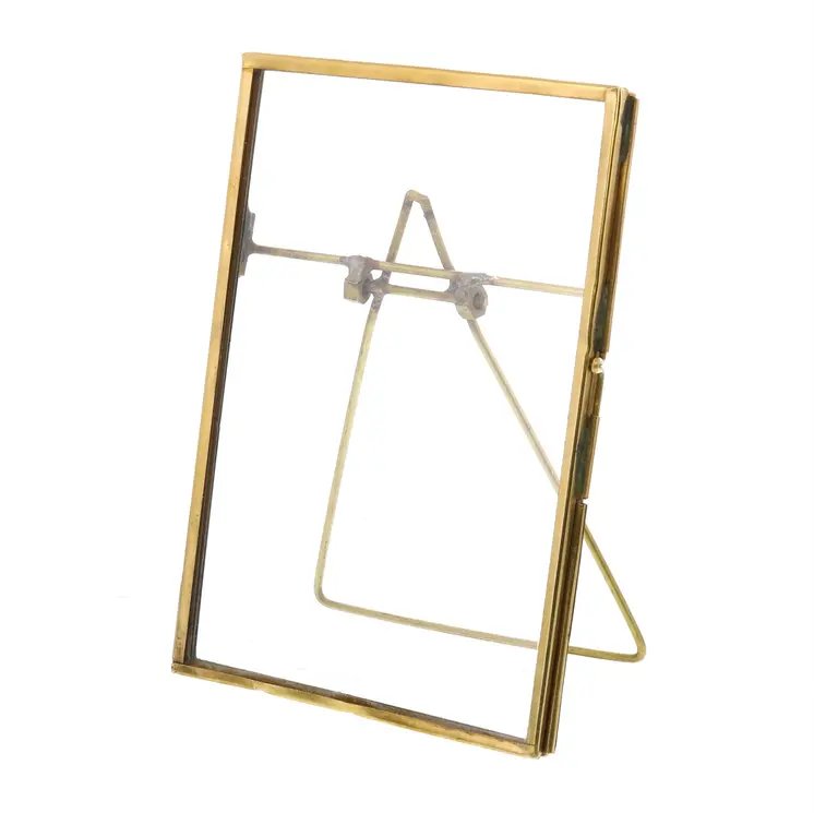 4" x 6" Gold Metal Tabletop Picture Frame