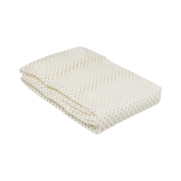 8' x 10' Ivory Striped Weave Non Slip Rug Pad