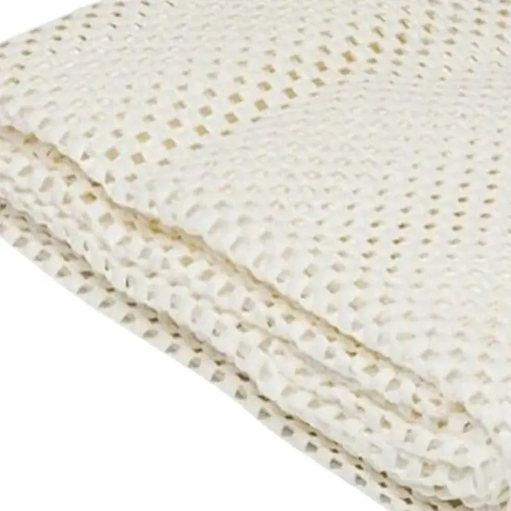 8' x 10' Ivory Striped Weave Non Slip Rug Pad
