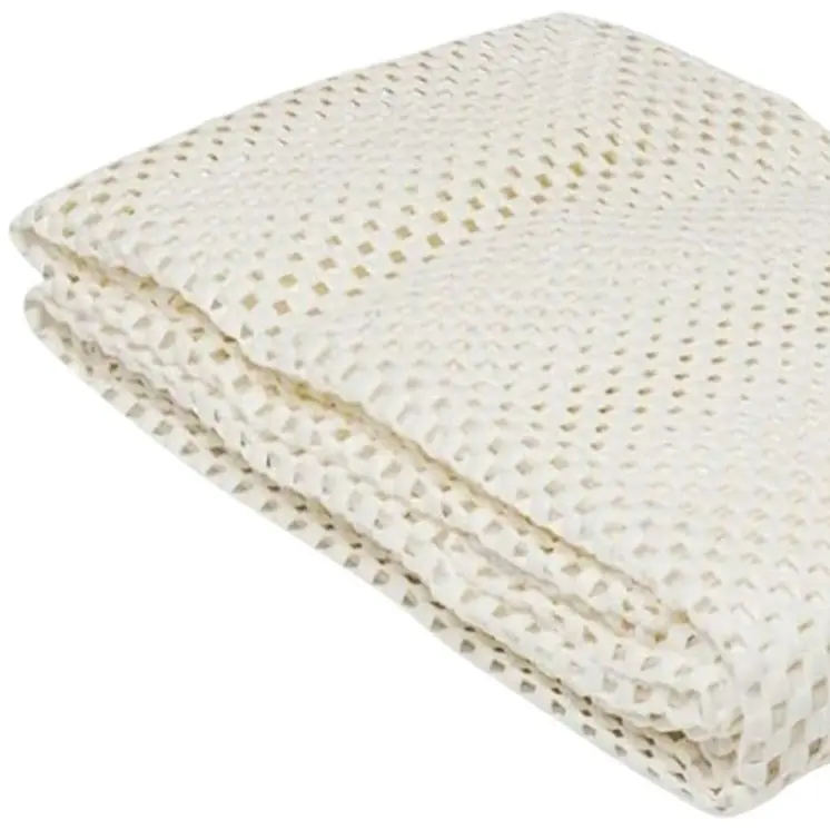 8' x 10' Ivory Striped Weave Non Slip Rug Pad