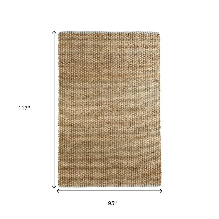 8' X 10' Natural Jute Hand Woven Area Rug
