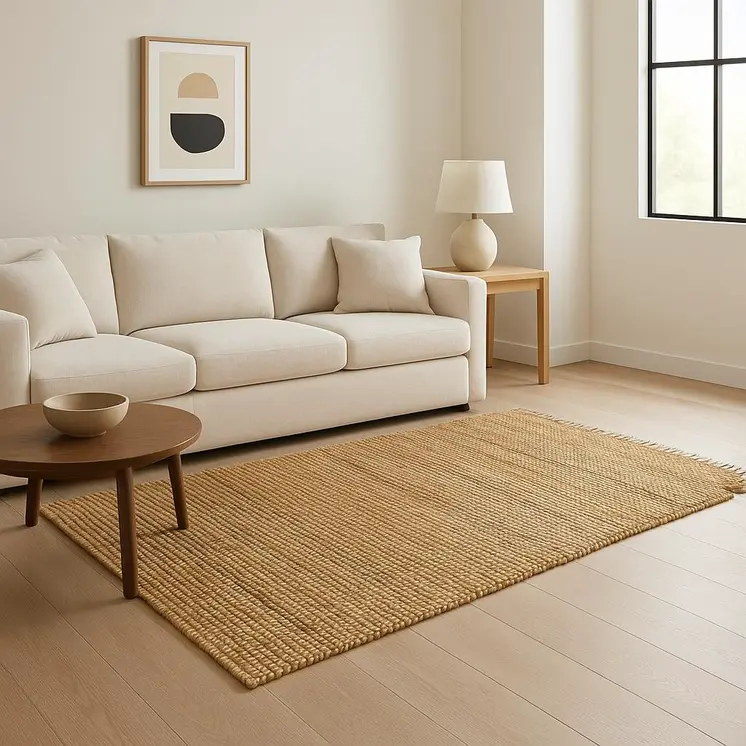 8' X 10' Natural Jute Hand Woven Area Rug