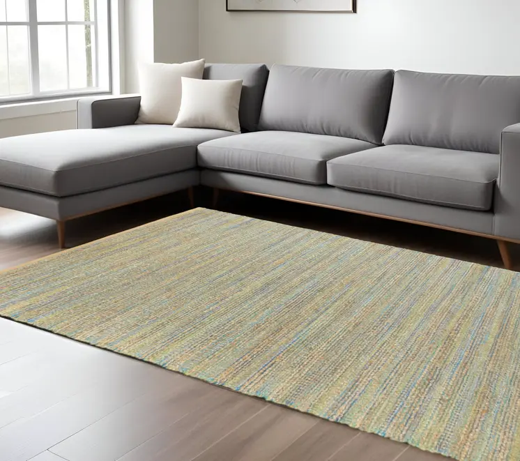 9' X 12' Natural Hand Woven Area Rug