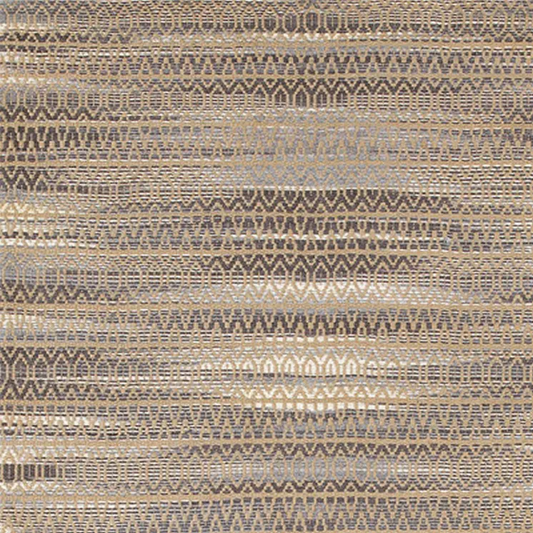 8' X 10' Gray and Tan Striated Runner Rug