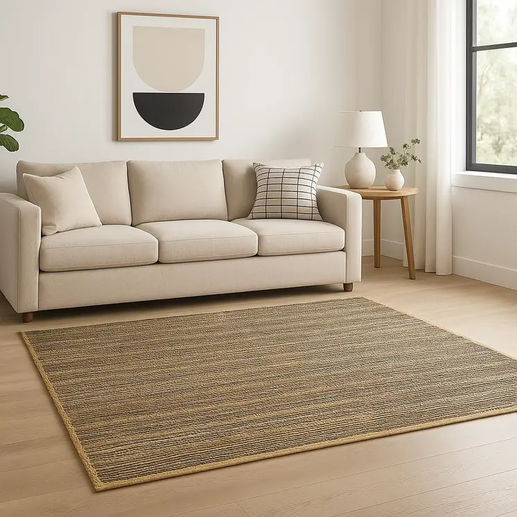 9' X 12' Natural Jute Hand Woven Area Rug