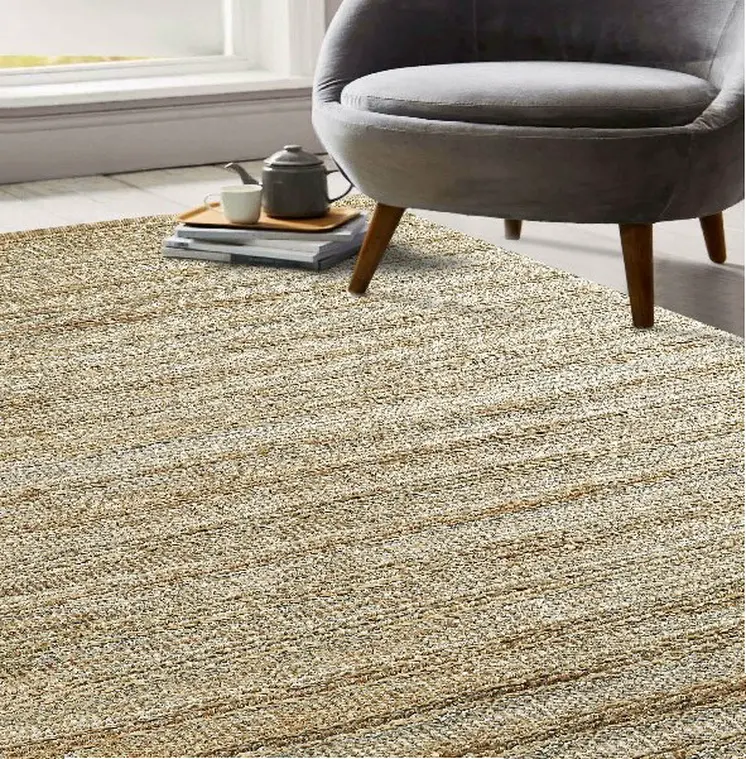 9' X 12' Natural Jute Hand Woven Area Rug