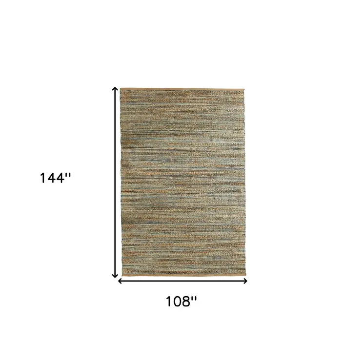 9' X 12' Natural Jute Hand Woven Area Rug