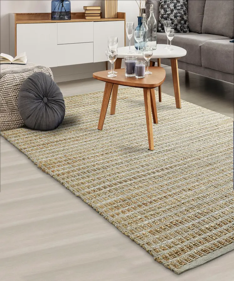 5' X 8' Natural Jute Hand Woven Area Rug