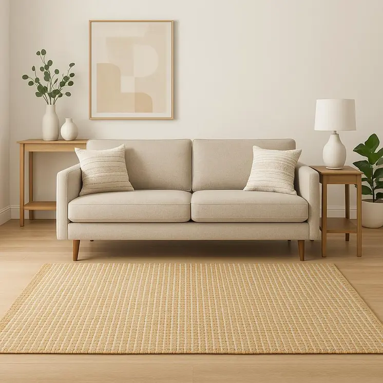 5' X 8' Natural Jute Hand Woven Area Rug