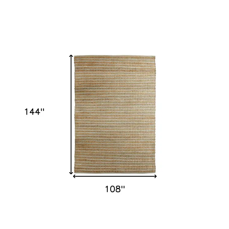 9' X 12' Natural Jute Hand Woven Area Rug