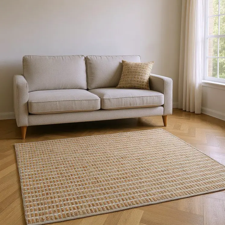 9' X 12' Natural Jute Hand Woven Area Rug