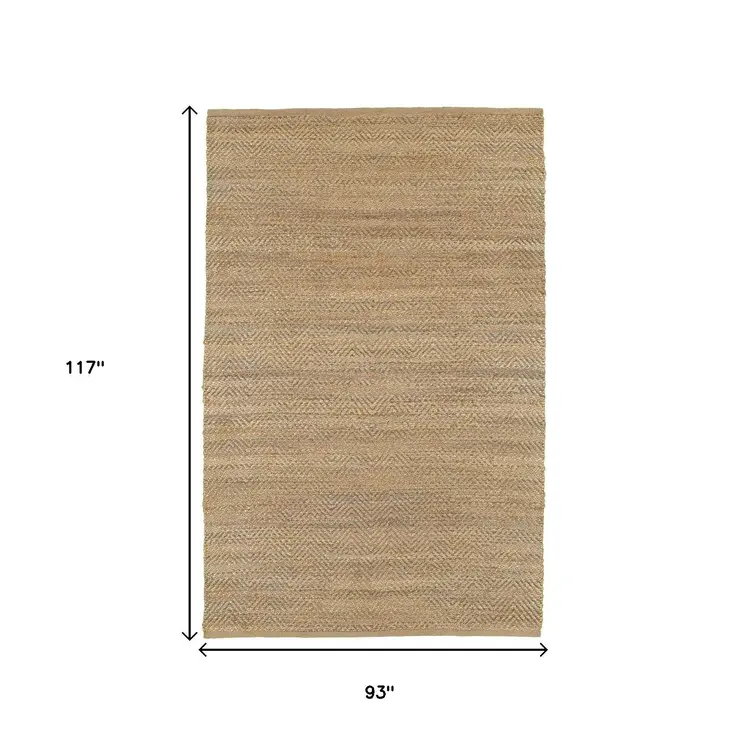 8' X 10' Natural Jute Hand Woven Area Rug