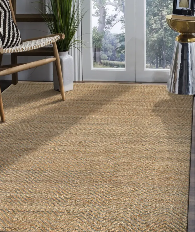 9' X 12' Natural Jute Hand Woven Area Rug