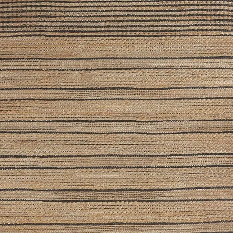 5' X 8' Tan And Black Jute Flatweave Handmade Area Rug