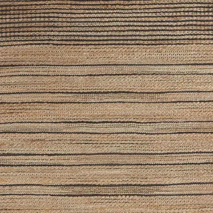 8' X 10' Tan And Black Jute Flatweave Handmade Area Rug