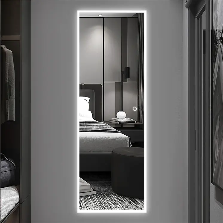 Clear Unframed Full Length Hanging Mirror