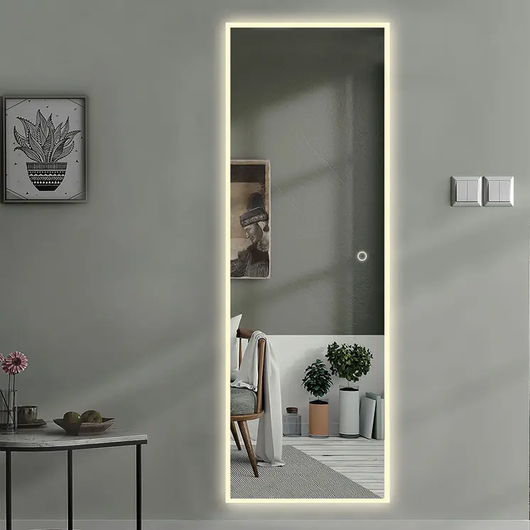 Clear Unframed Full Length Hanging Mirror