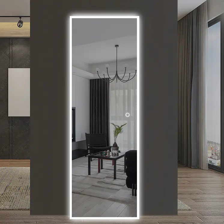Clear Unframed Full Length Hanging Mirror