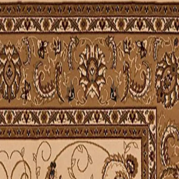 10' Beige And Ivory Oriental Runner Rug
