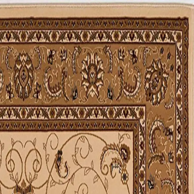13' Beige And Ivory Oriental Runner Rug