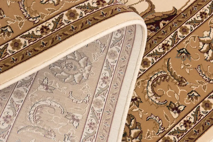 7' X 9' Beige And Ivory Oriental Area Rug