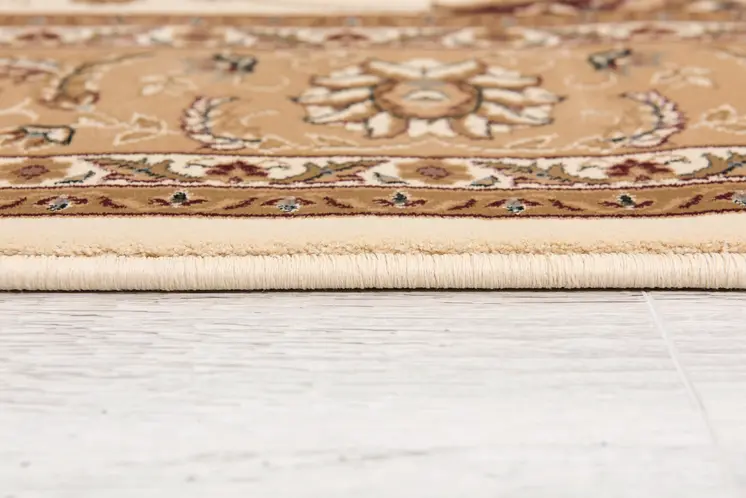 7' X 9' Beige And Ivory Oriental Area Rug