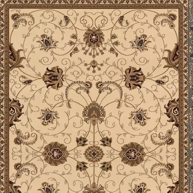 8' X 11' Blue And Ivory Oriental Area Rug