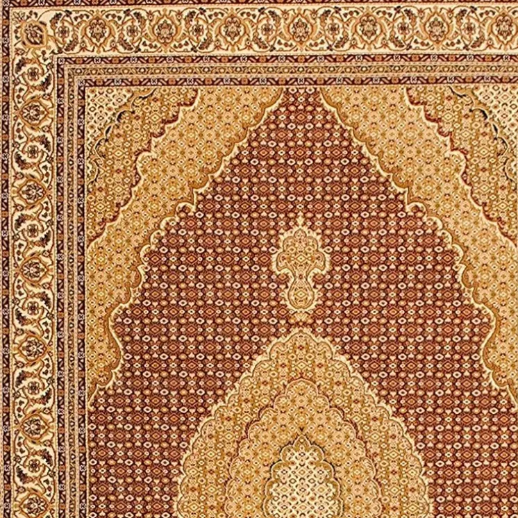 13' Red And Beige Oriental Runner Rug