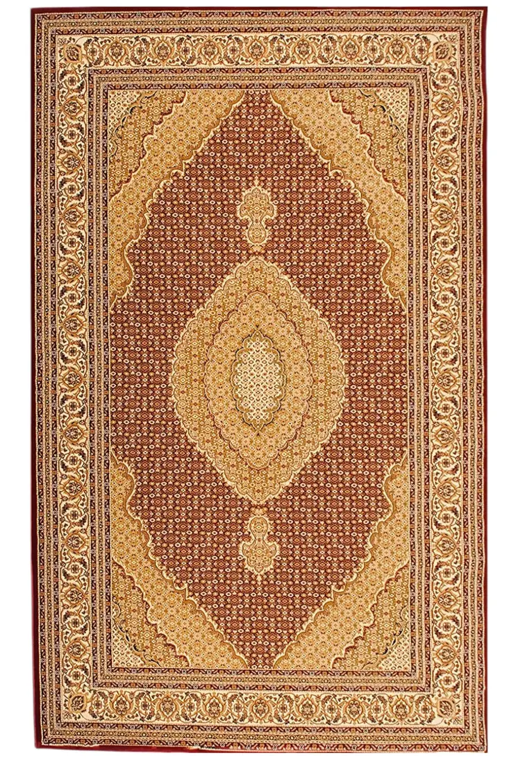15' Red And Beige Oriental Runner Rug