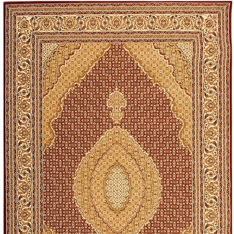 15' Red And Beige Oriental Runner Rug