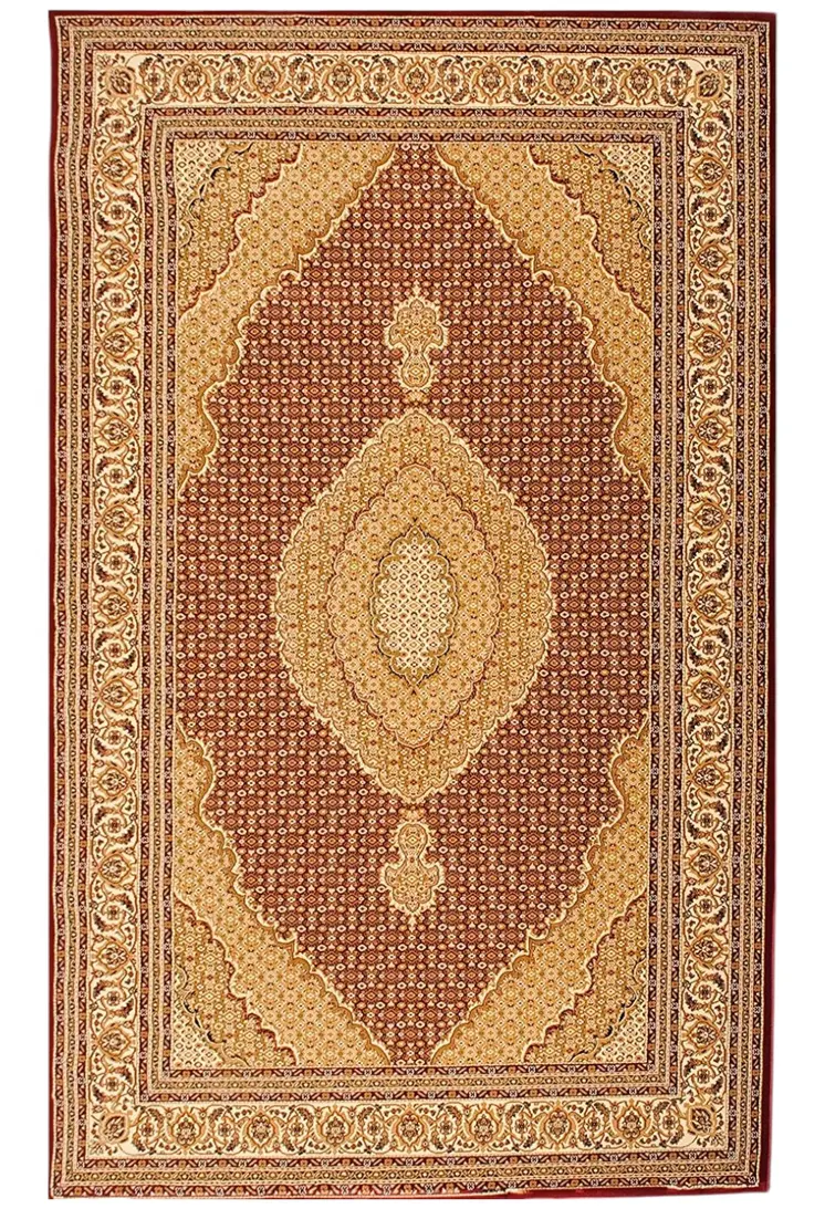 20' Red And Beige Oriental Runner Rug