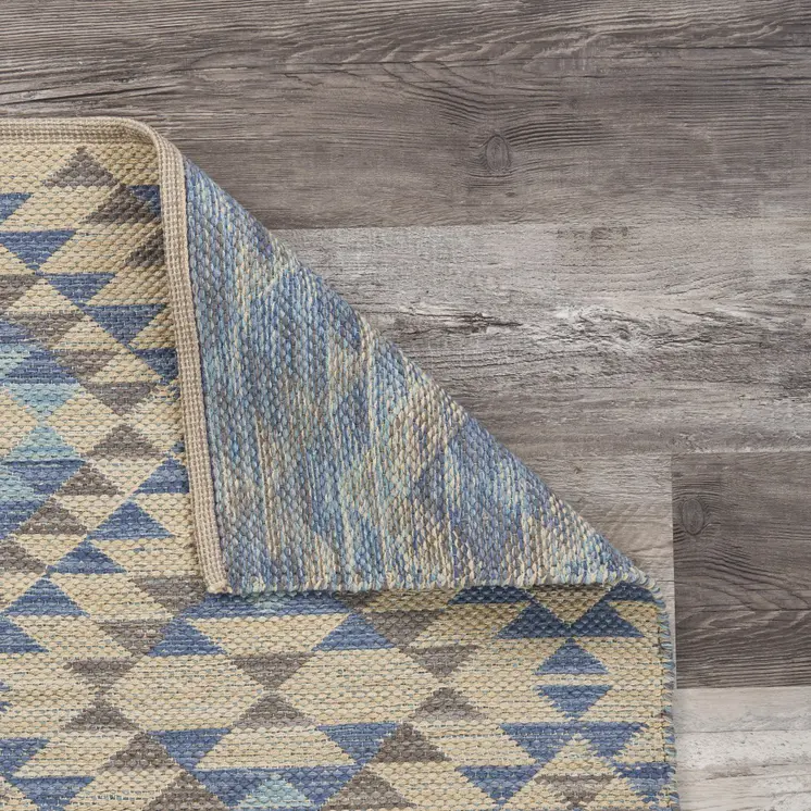 3' x 4' Blue Decorative Lattice Area Rug