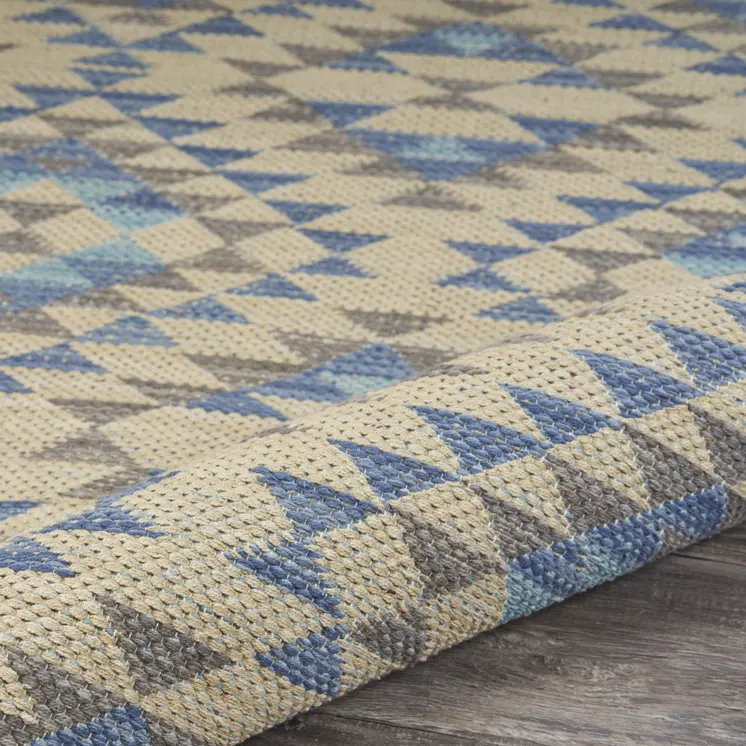 3' x 4' Blue Decorative Lattice Area Rug