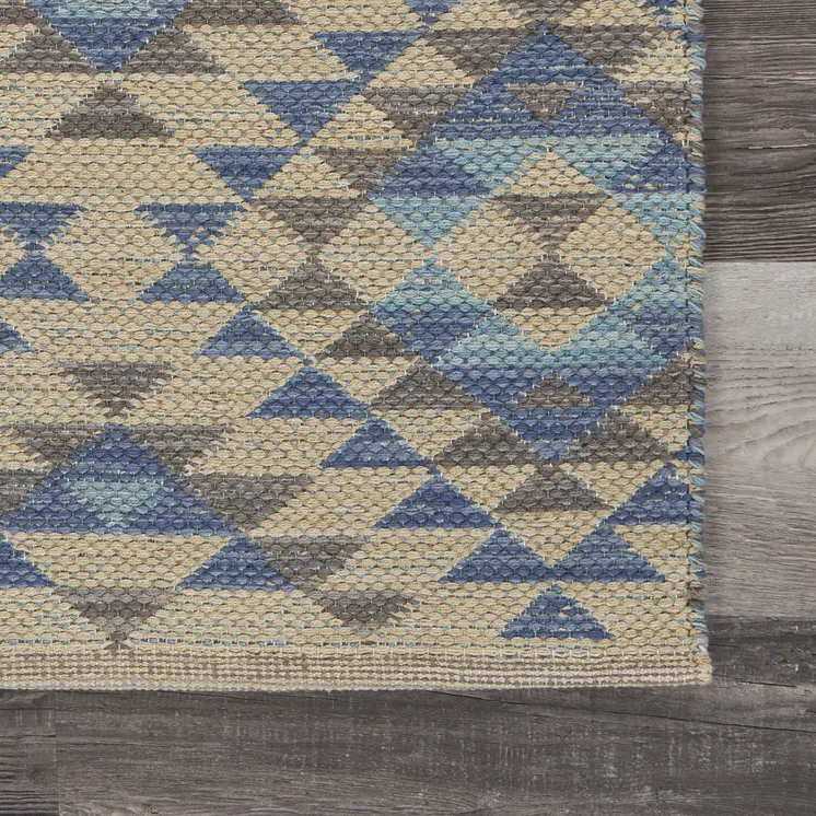 3' x 4' Blue Decorative Lattice Area Rug