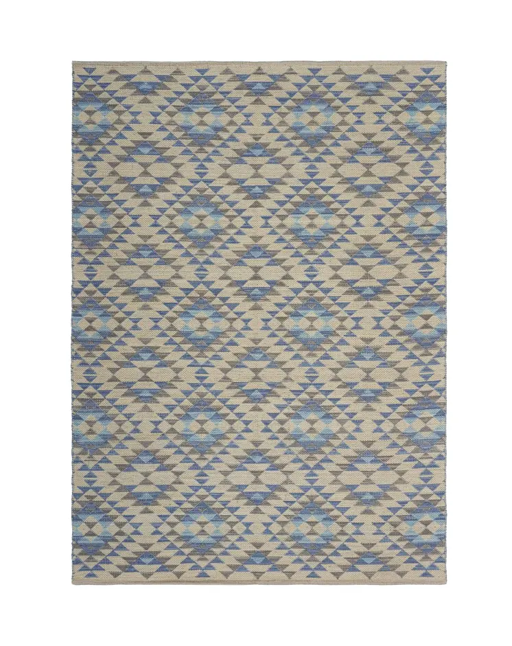 3' x 4' Blue Decorative Lattice Area Rug