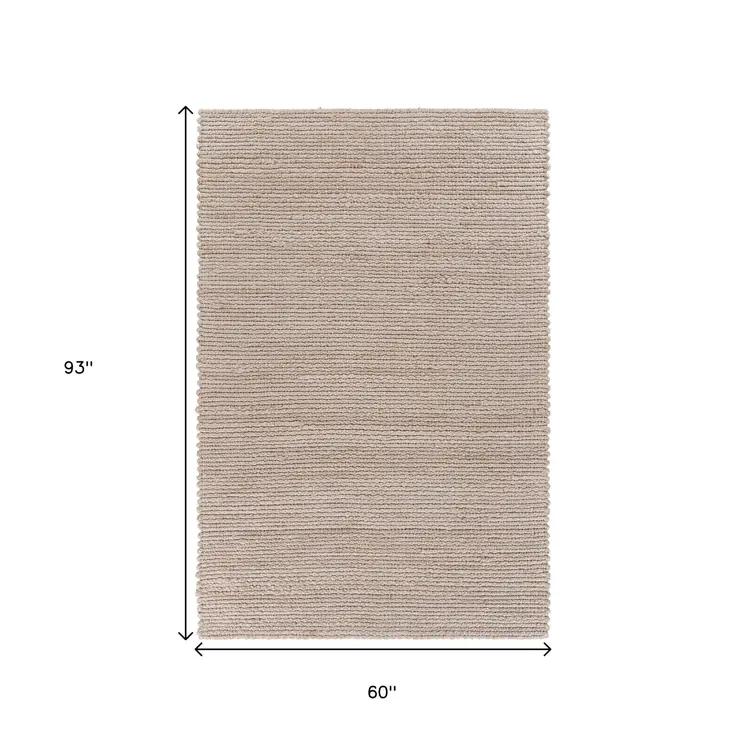 5' X 8' Natural Bleached Contemporary Area Rug