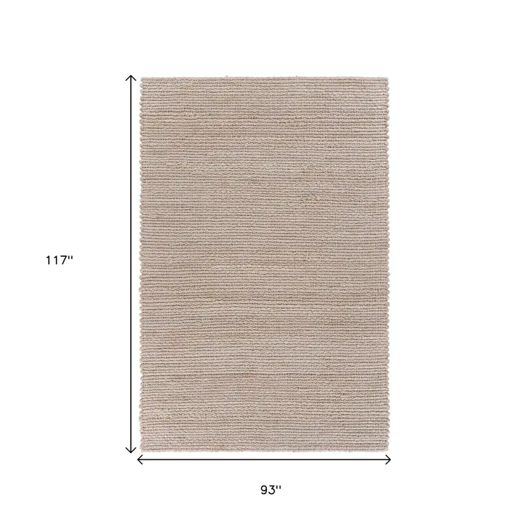 8' X 10' Natural Bleached Contemporary Area Rug
