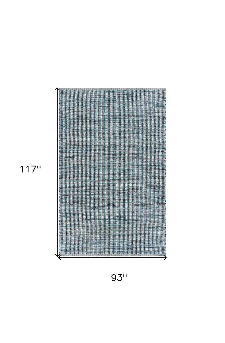 8' X 10' Blue Hand Loomed Area Rug