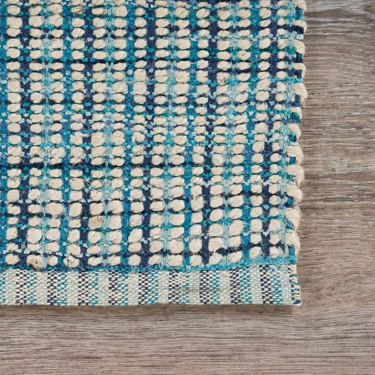 9' X 12' Blue Hand Loomed Area Rug