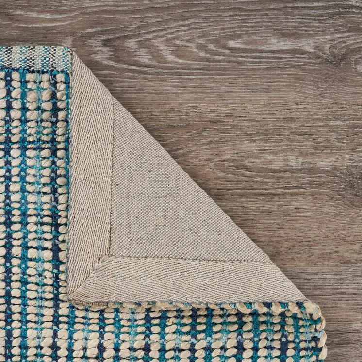 9' X 12' Blue Hand Loomed Area Rug