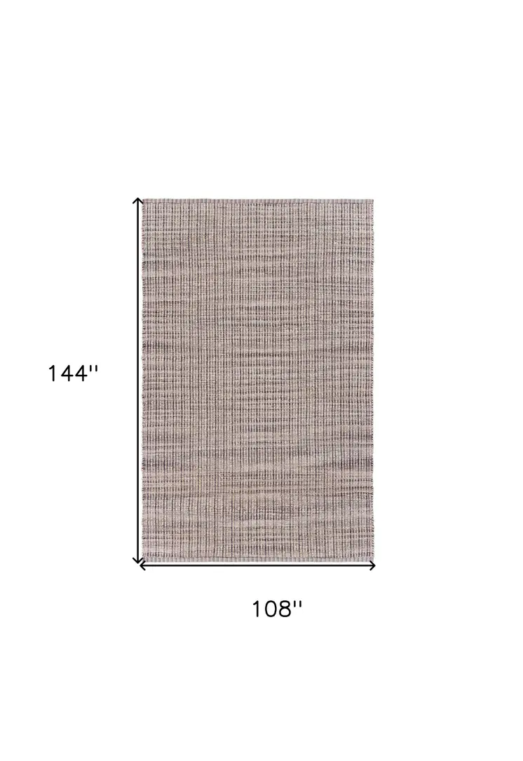 9' X 12' Brown and Beige Toned Jute Area Rug