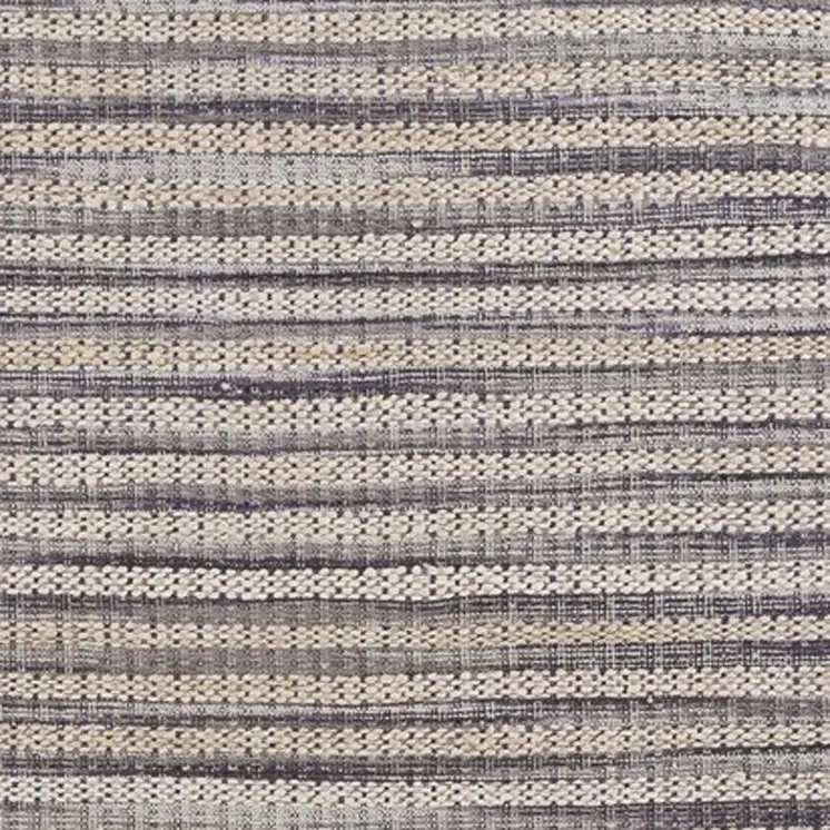 8' X 10' Brown and Gray Striped Area Rug