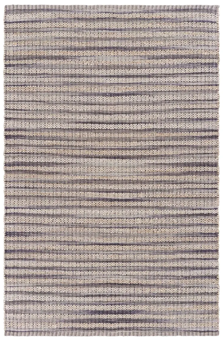 9' X 12' Brown and Gray Striped Area Rug
