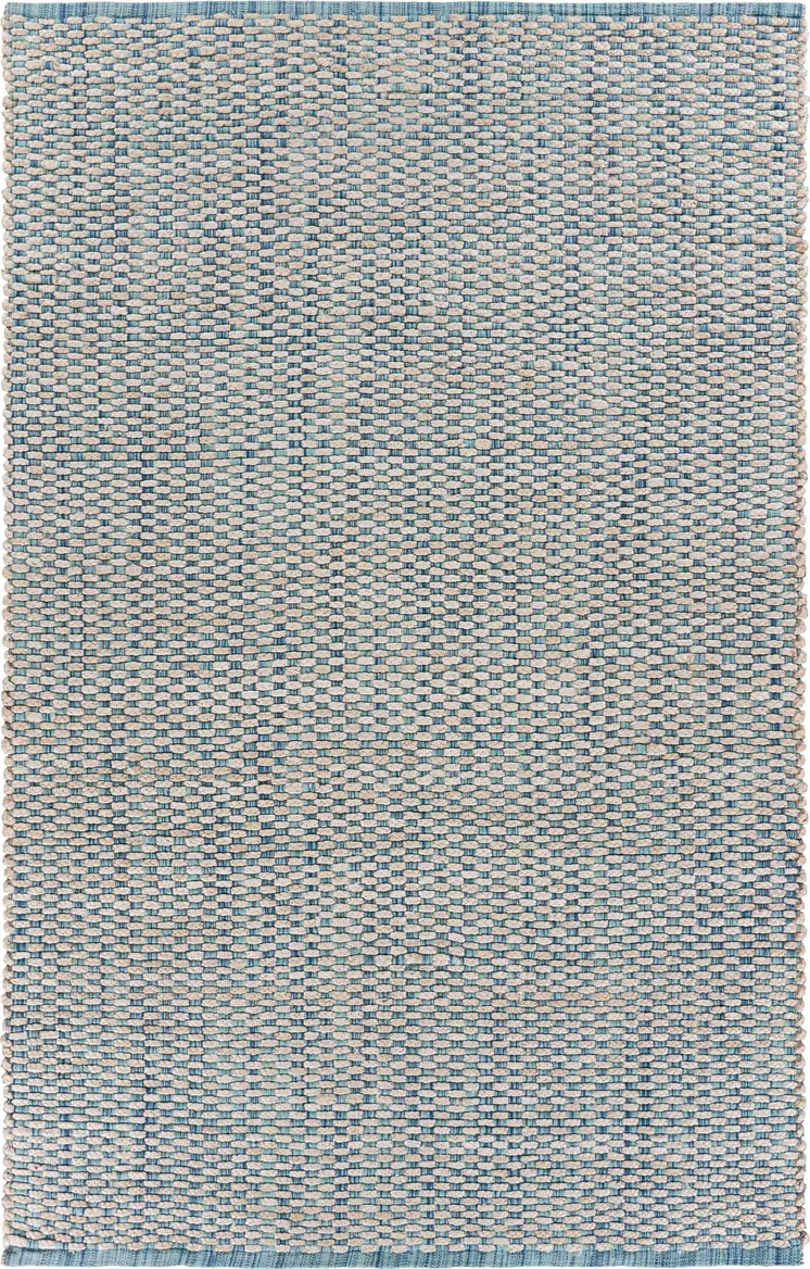 9' X 12' Blue and Beige Toned Area Rug