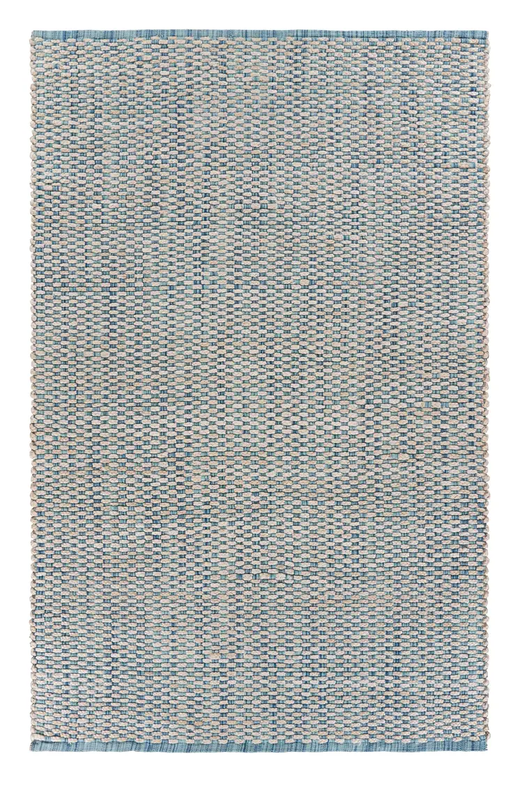 9' X 12' Blue and Beige Toned Area Rug
