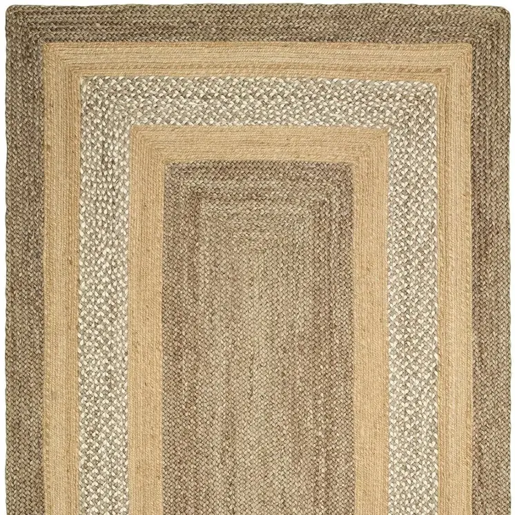 4' X 6' Tan and Beige Bordered Area Rug