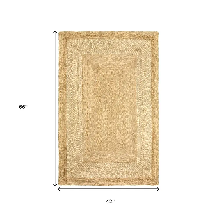 4' X 6' Classic Tan Bordered Area Rug