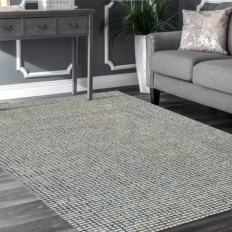 5' X 8' Ivory Wool Hand Loomed Area Rug